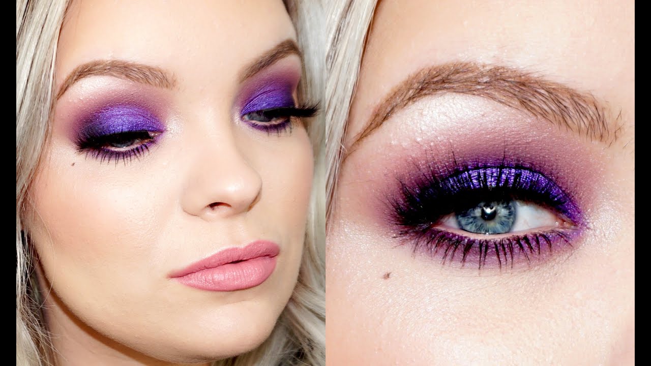 Party Purple Smokey Eyes - Colorful & Electric | Brianna Fox