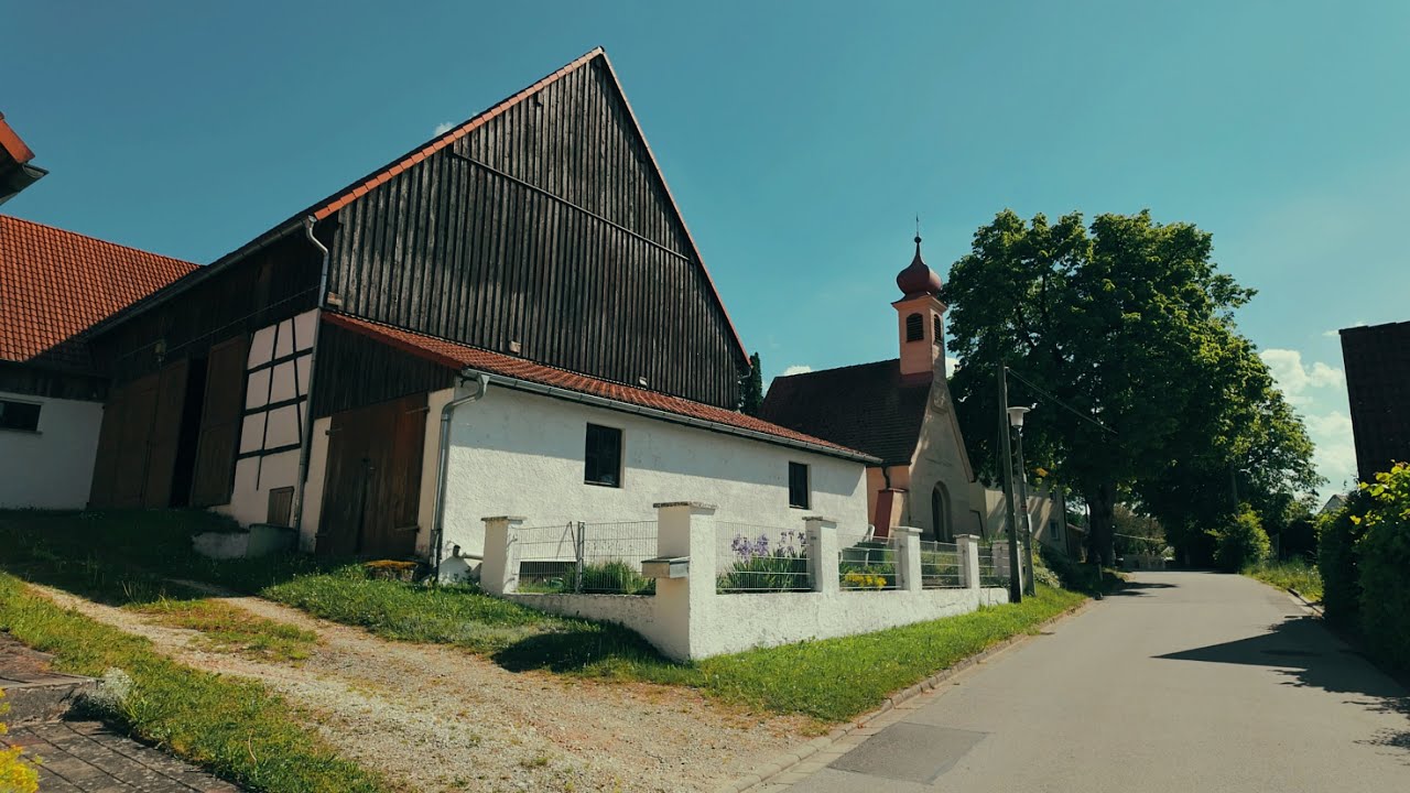 Жизнь в тихой деревне на ферме: Айбах 🇩🇪 | Немецкая деревня в 4K