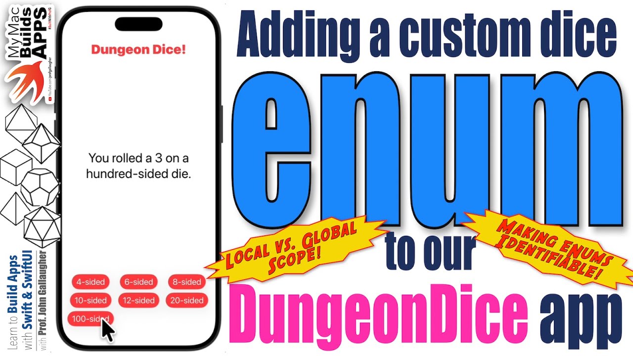 Глава 4 6. Добавление перечисления в DungeonDice, Идентифицируемые перечисления и область видимос...