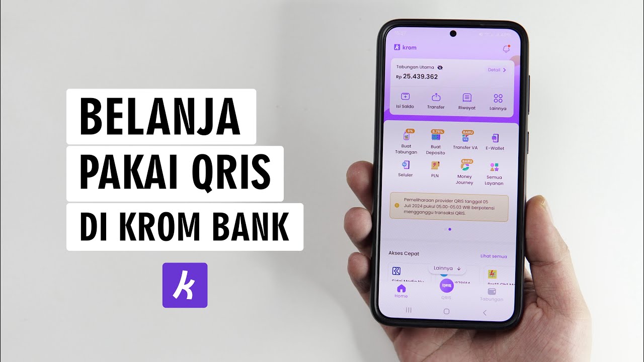 Cara Bayar Pakai Scan QRIS Di Krom Bank