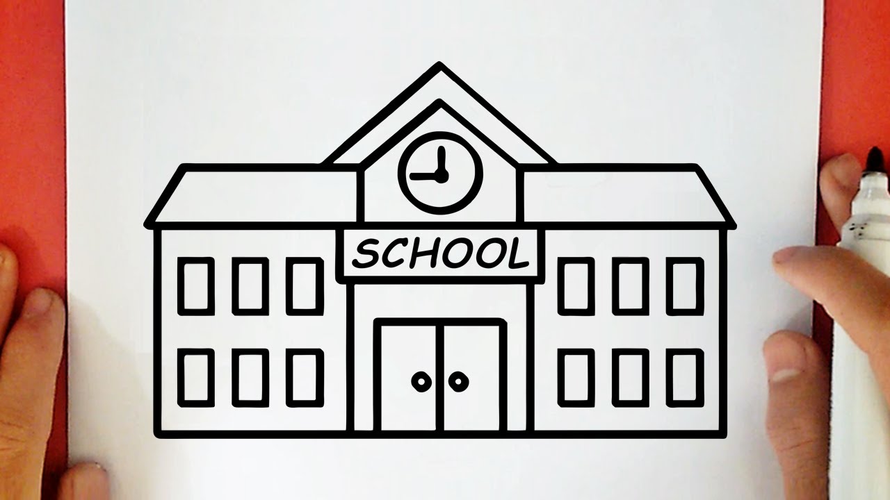 HOW TO DRAW A SCHOOL