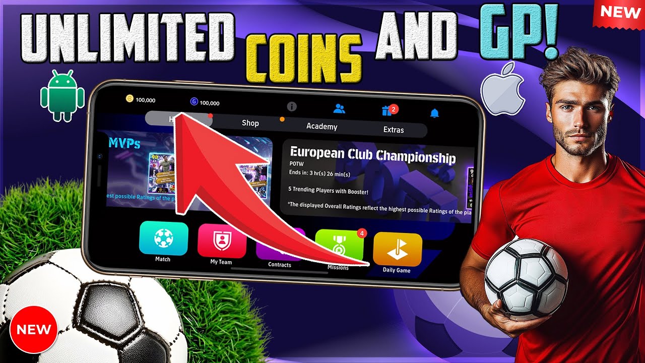 eFootball Hack/Mod Apk - How to Get eFootball 2026 Unlimited Coins & GP (iOS, Android) Tutorial