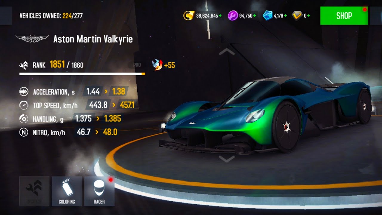 ASPHALT8 MULTIPLAYER Aston Martin Valkyrie TEST RANK 1851 