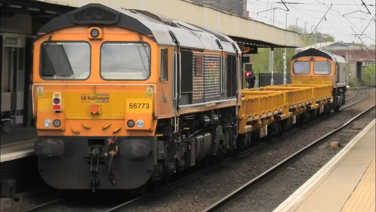 Fantastic Few Hours at Warrington Bank Q GBRF top&Tail 66s Colas Rail Class  70 Log Train 23/4/24