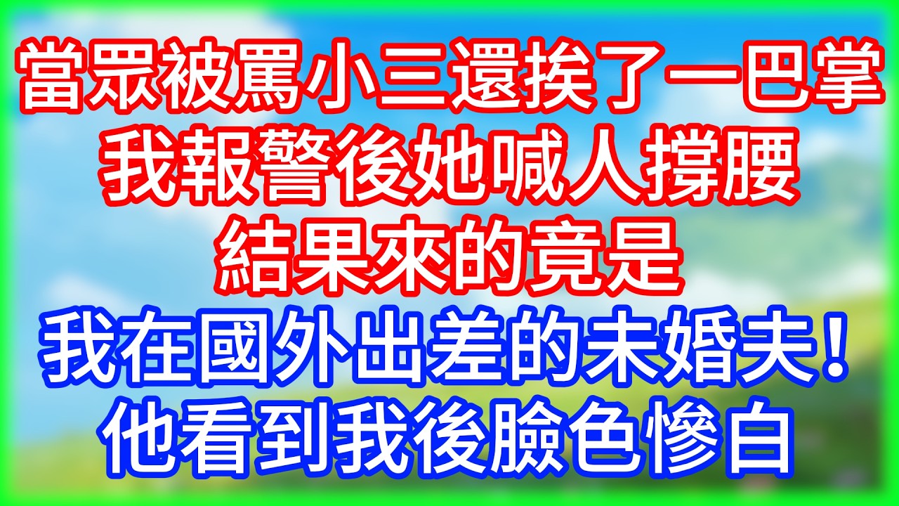 【爽文】當眾被罵小三還挨了一巴掌，我報警後她喊人撐腰，結果來的竟是我在國外出差的未婚夫！他看到我後臉色慘白