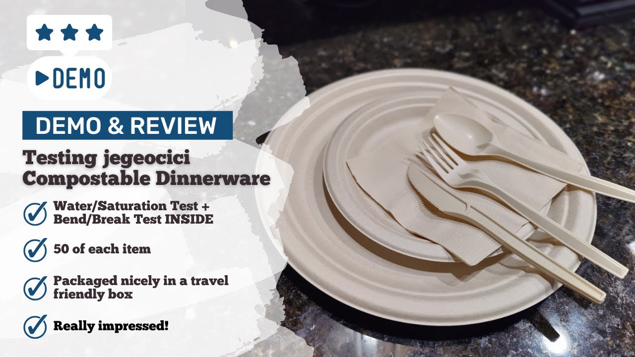 Water & Bend Test: jegeocici Compostable Dinnerware! Can They Handle the Pressure? 🍽️