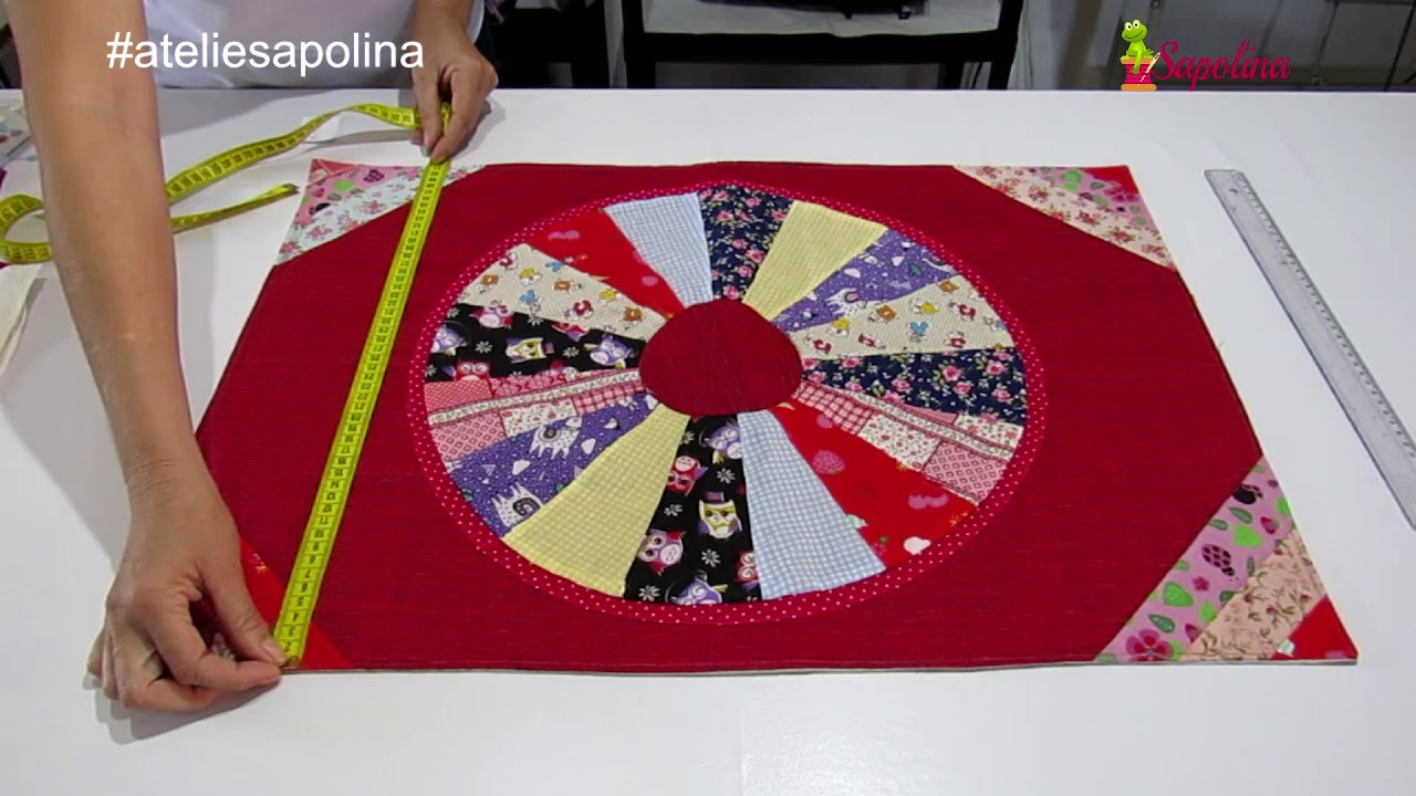 Tapete com retalhos em circulo
