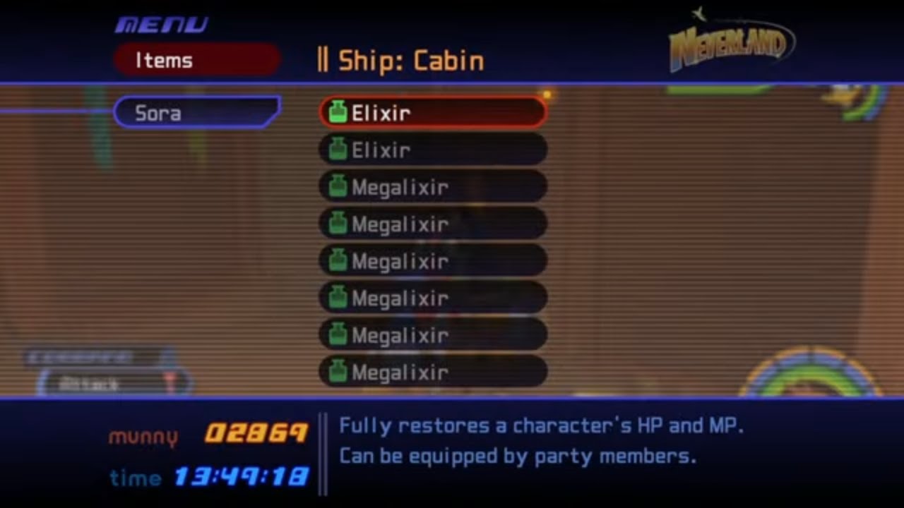 Where To Farm Megalixir And Elixir Fast - Kingdom Hearts 1.5