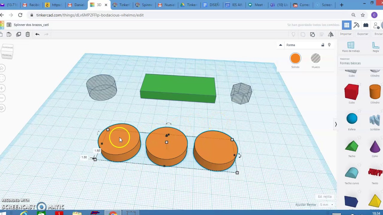 spinner dos brazos
