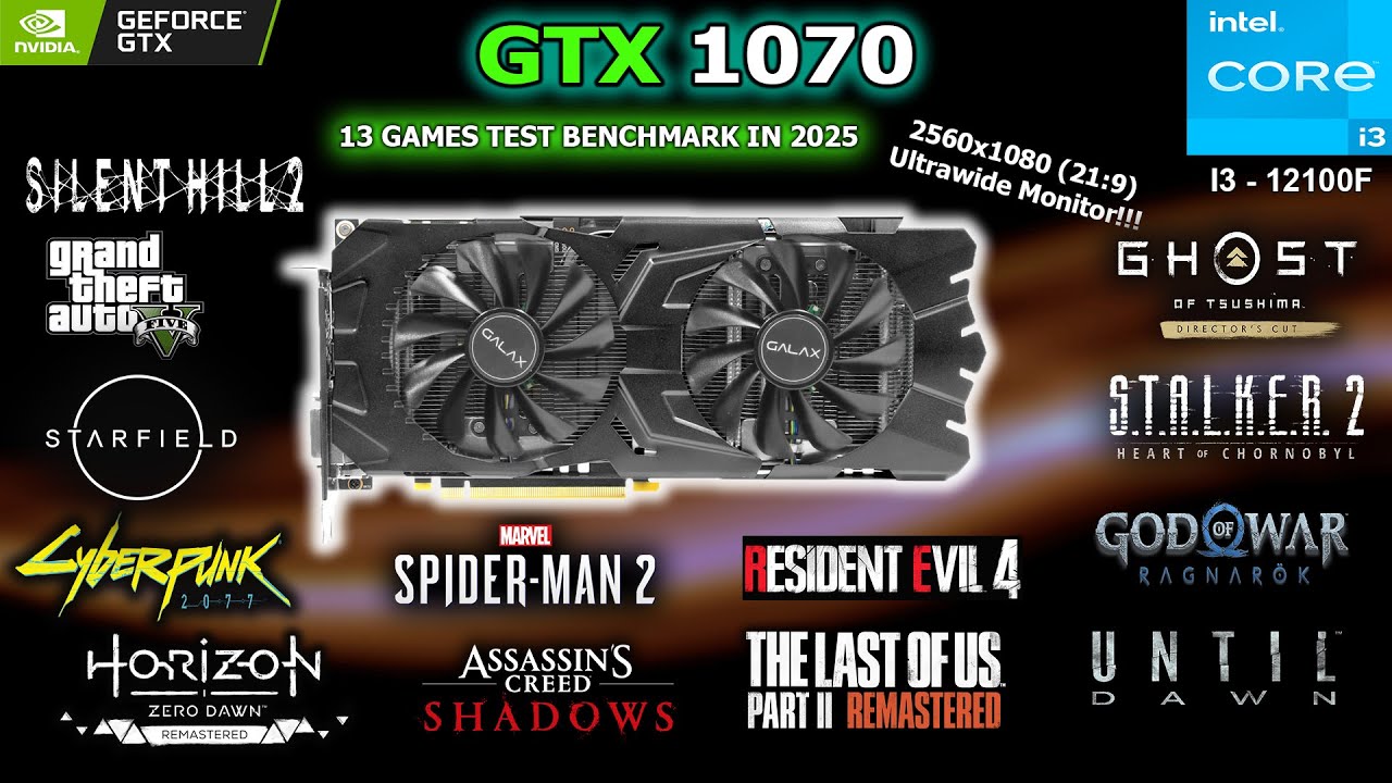 GTX 1070 Tested 13 Games in 2025 // (21:9) Ultrawide Monitor Gaming Test #gtx1070 #ultrawidegaming