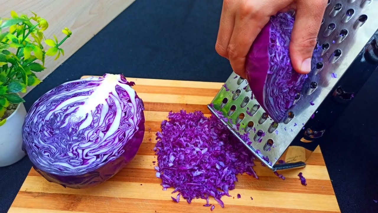 Натертая краснокочанная капуста ‼️ Рецепт всеобщей любви 🔝👌 Рецепт салата из красной капусты