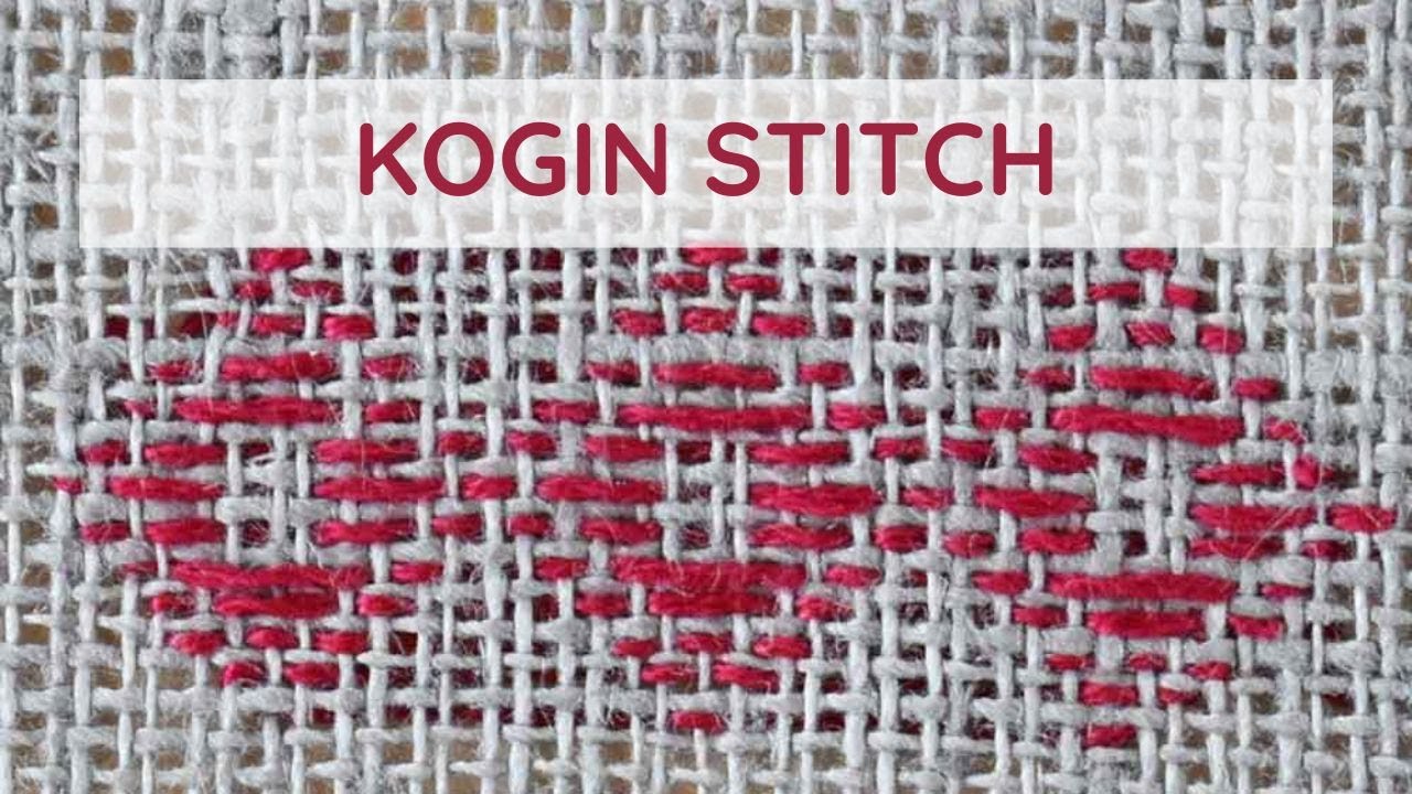 How to embroider Kogin stitch