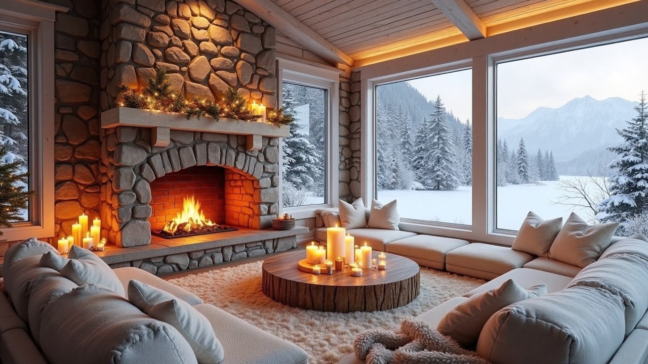 Cozy Winter Jazz Ultimate Fireplace & Soft Jazz Background Music for Ultimate Relaxation ☕