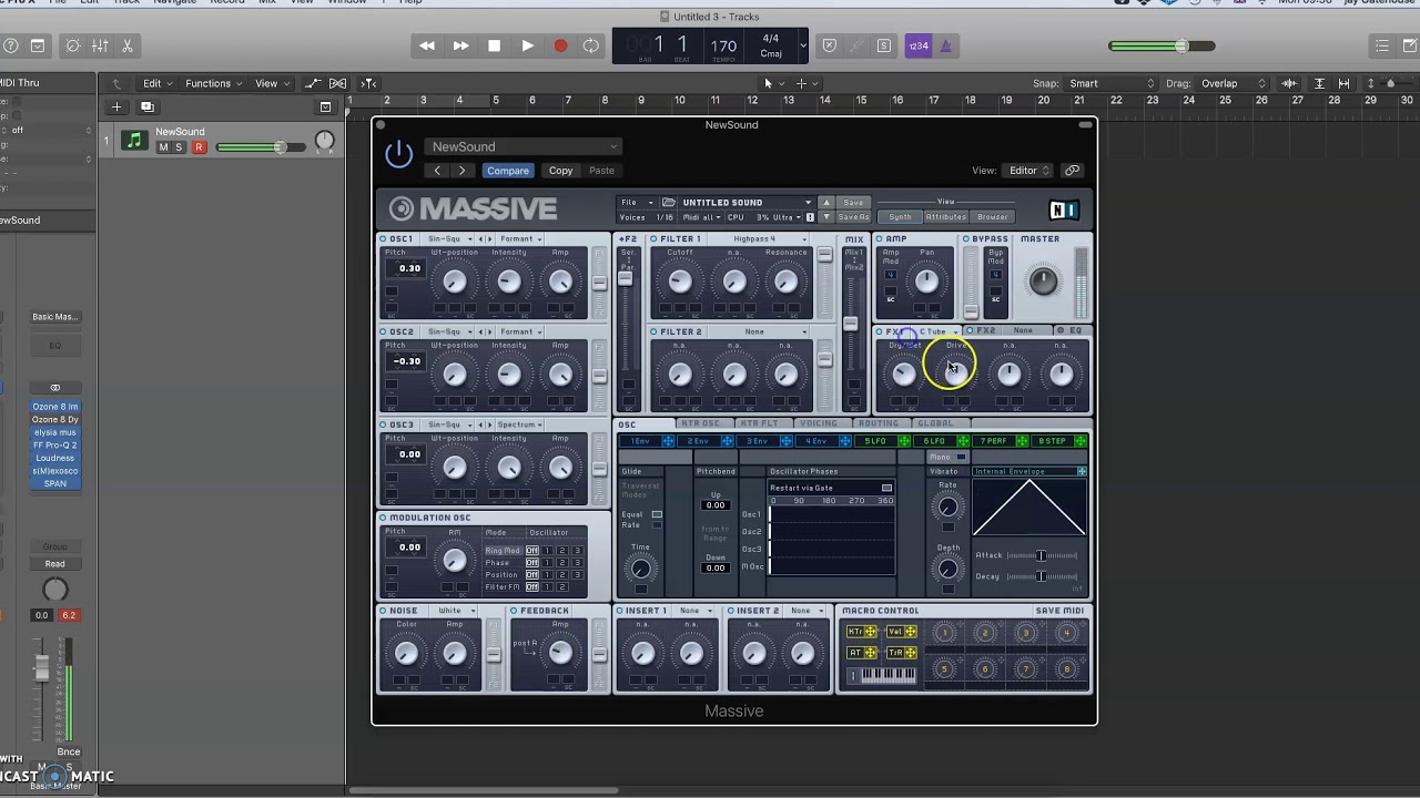 Myth Tutorial - Bass - Jungle Sub Synthesis and Fizz