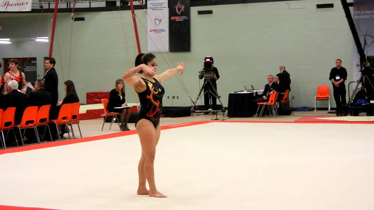 2011 Canadian Gymnastics Championships Jessica Savona floor routine event finals.MOV