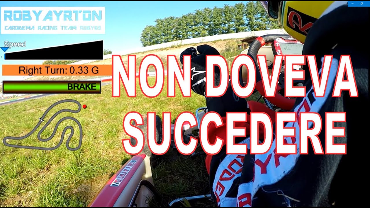 🇧🇷🇮🇹INCIDENTE CRASH 146kmh KZ R1 BIRELART PER CEDIMENTO FRENI FRANCIACORTA KARTING TRACK+TELEMETRIA