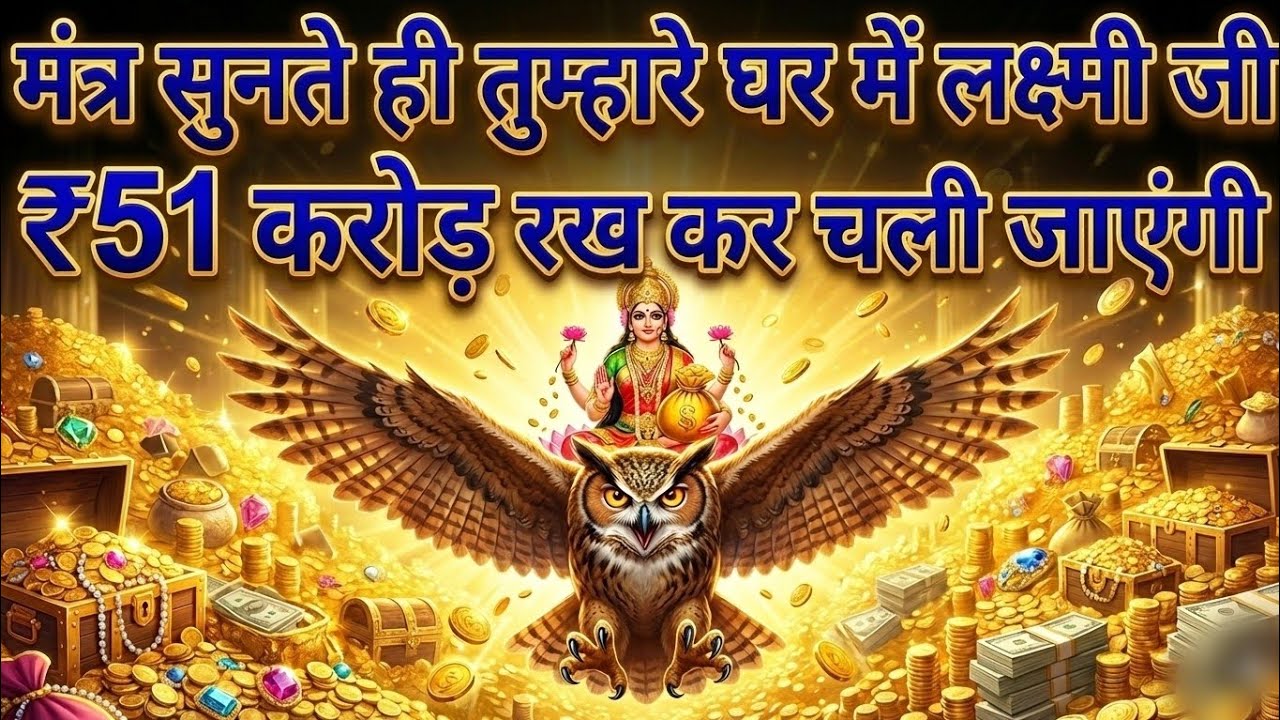 💸🦉 बस एक बार सुनो 📱 लक्ष्मी जी खुद धन रख जाएंगी