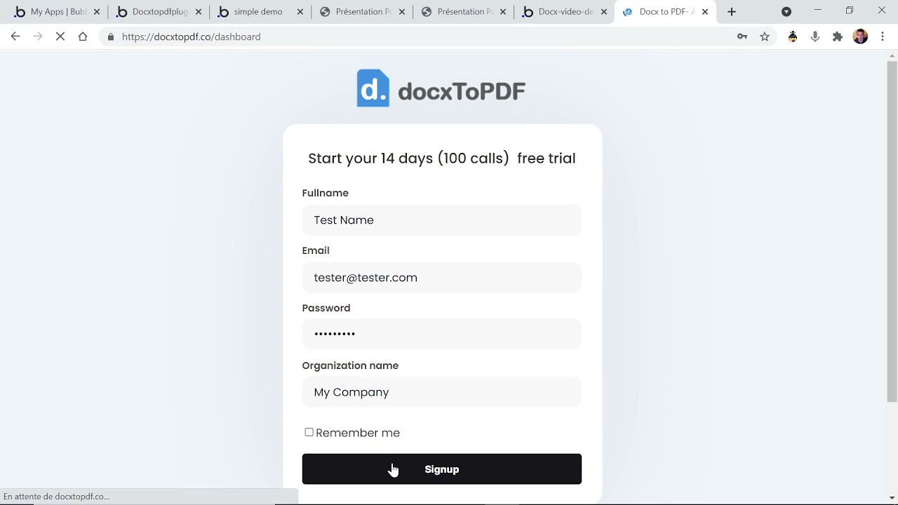 Docxtopdf Bubble plugin tutorial part1