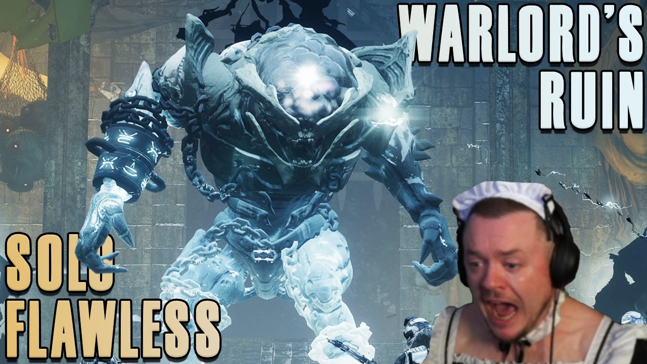 WORLDS FIRST Solo Flawless Warlords Ruin in a Maid Outfit on a Treadmill using Medieval Weapons ONLY