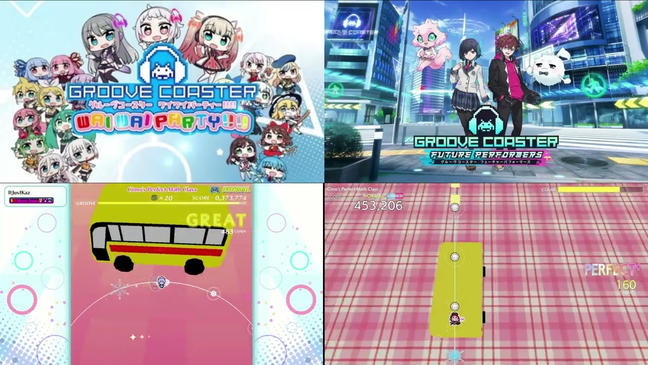 the difference between goove coaster WaiWai Party and future performers (cirno perfect math class)