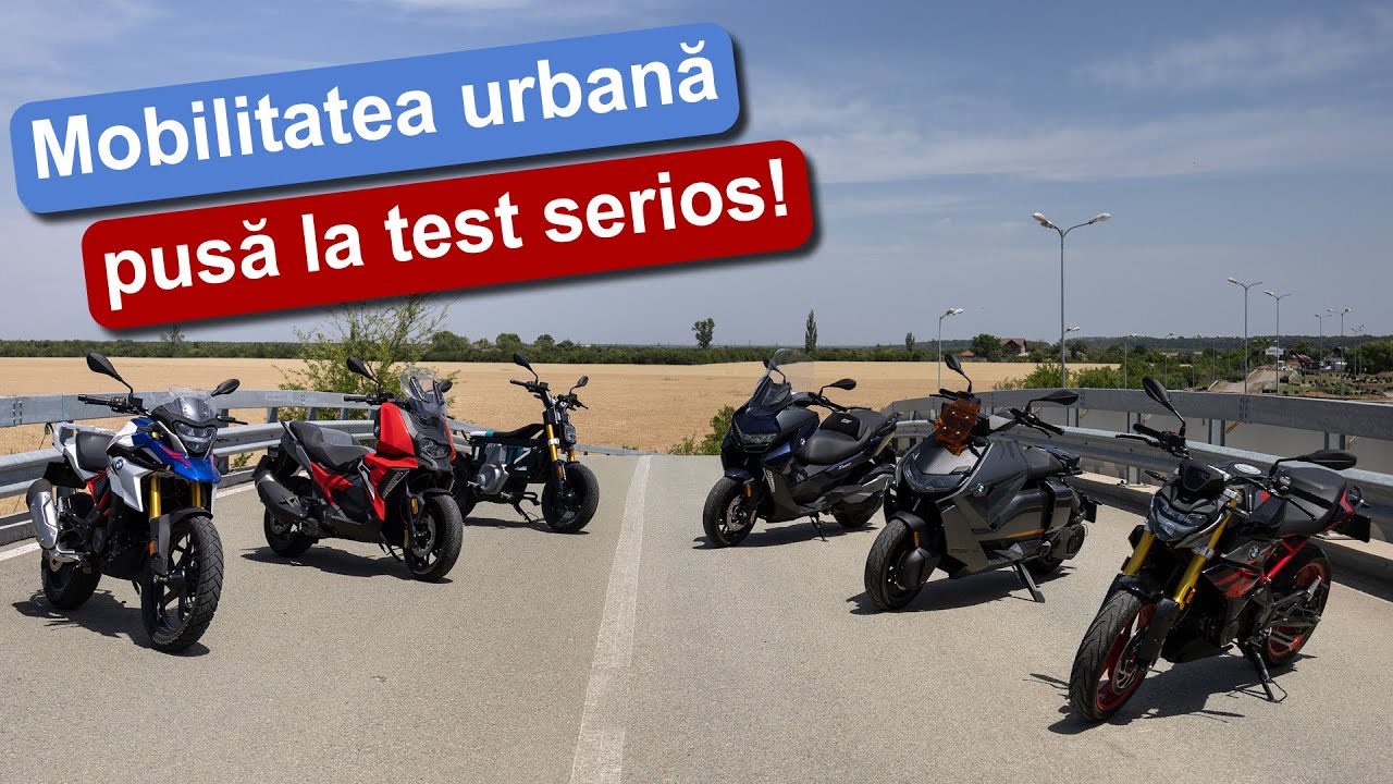 Șase modele BMW Motorrad pentru mobilitate urbană testate pe circuit