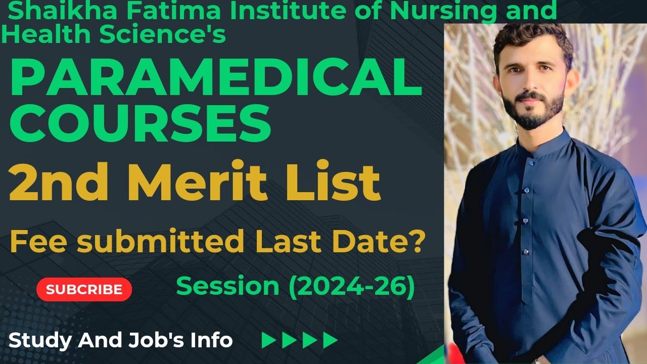 Shaikh zayed HospitalParamedical 2nd Merit list 2 November 2024