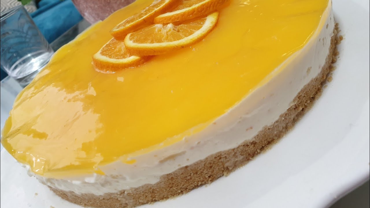 cheesecake orange sans cuisson sans gelatine facile et rapide