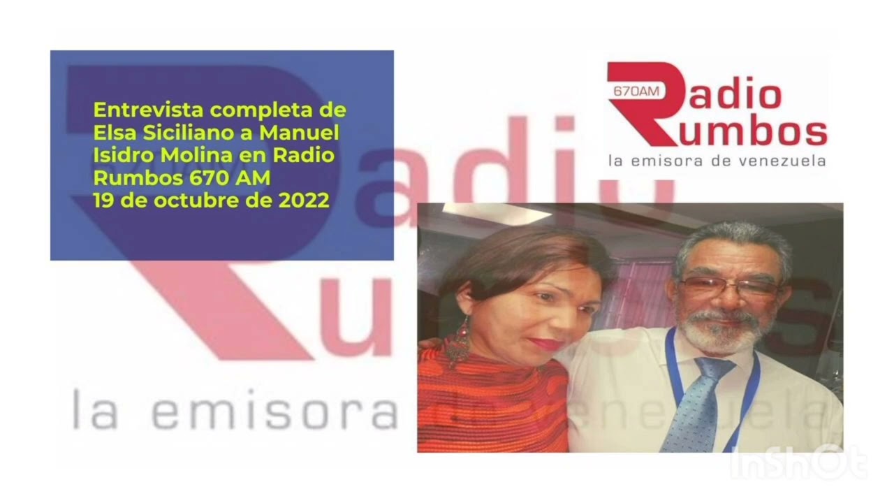 Entrevista completa de Elsa Siciliano en Radio Rumbos 670AM a Manuel Isidro Molina @2024mim #19Oct