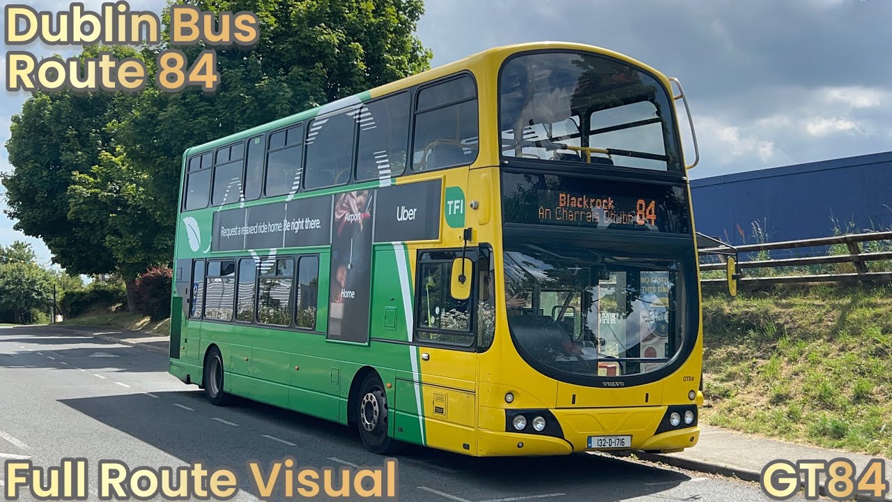 Dublin Bus | Route 84 - Full Route Visual | Newcastle to Blackrock | GT84