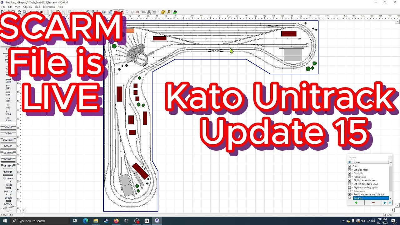 Kato Unitrack Layout Update 15 - SCARM Layout File and Track Review - Link in description
