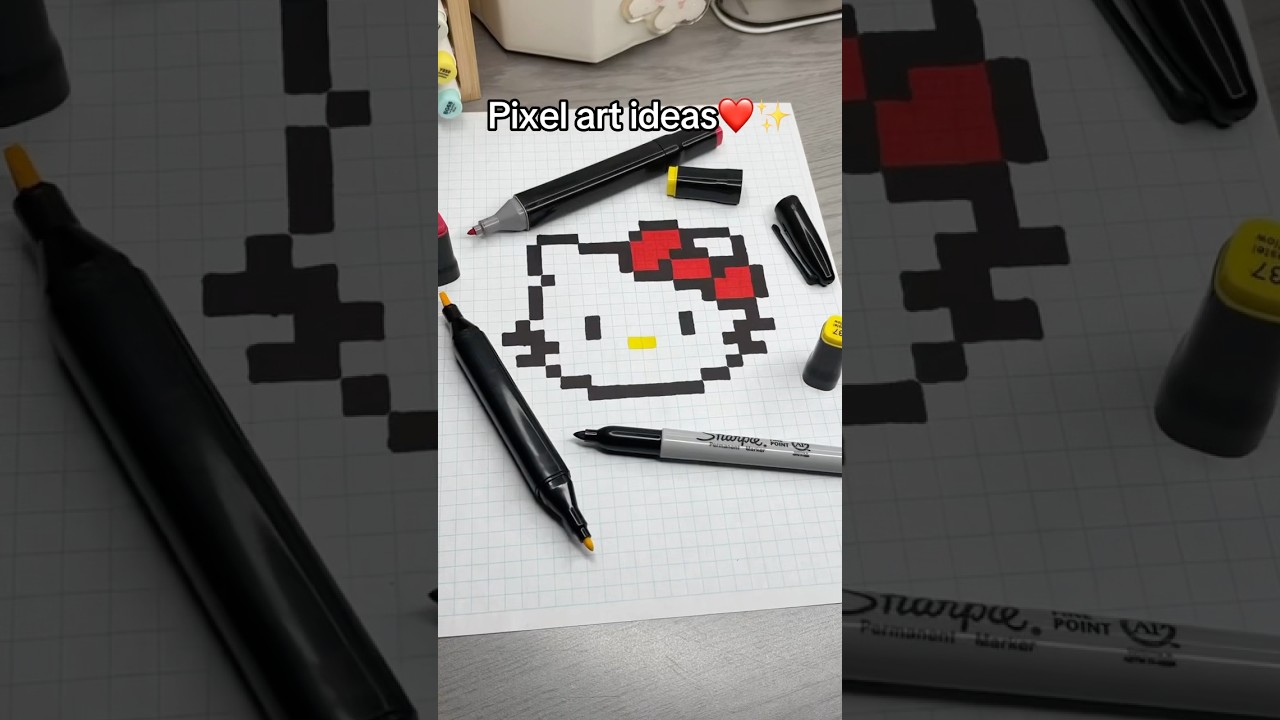 ❤️Hello Kitty, Pixel art ideas￼✨ 