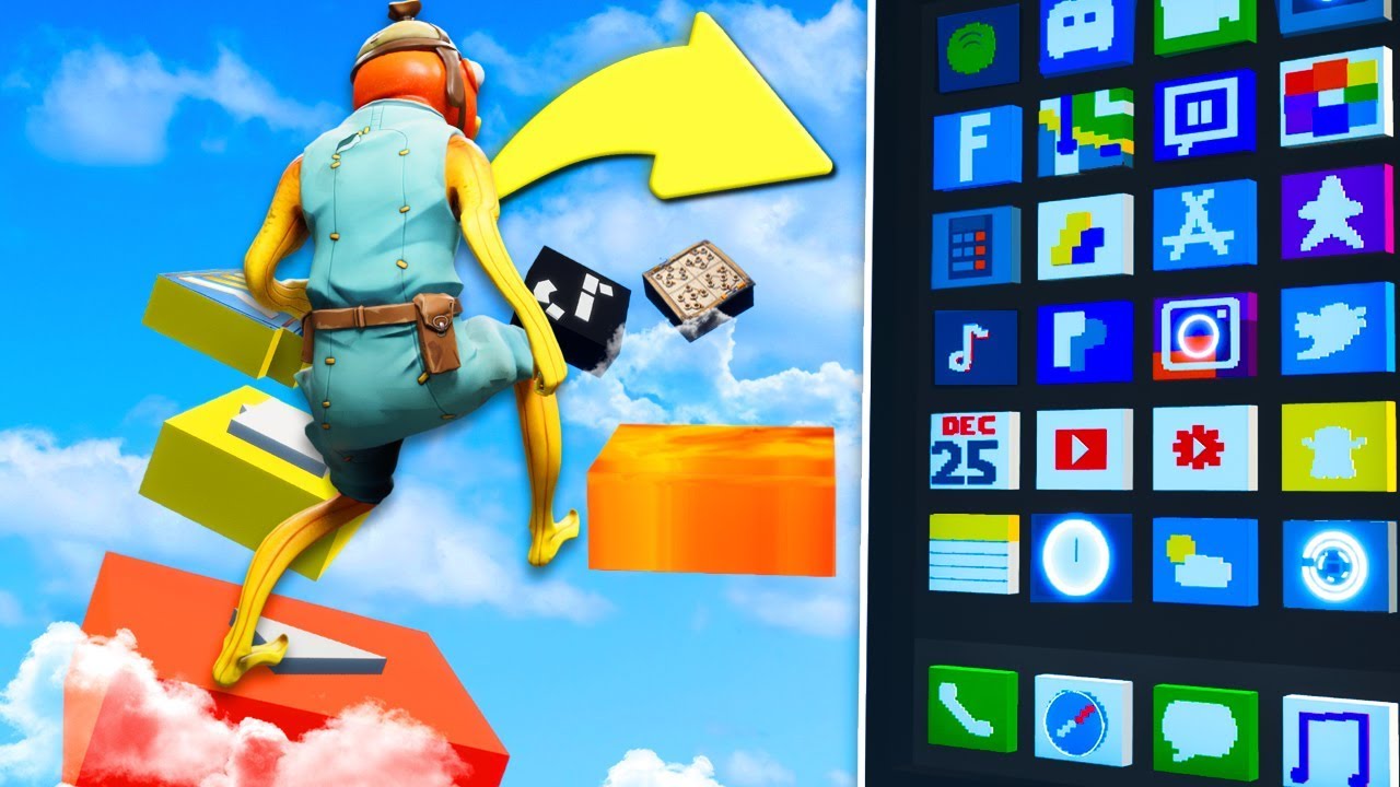 This Deathrun is inside of a GIANT IPHONE..!  (Fortnite Creative Mode)
