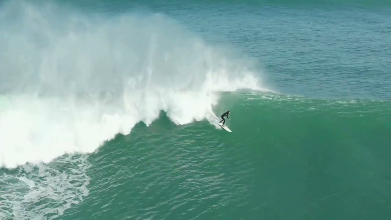 Surfing big waves in Galicia, drone shots and  Boney M music