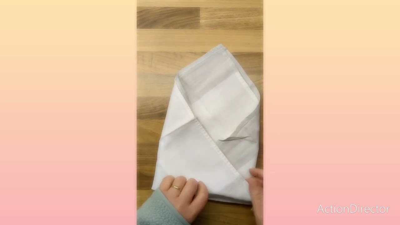 How to fold a linen napkin into a heart shape. 