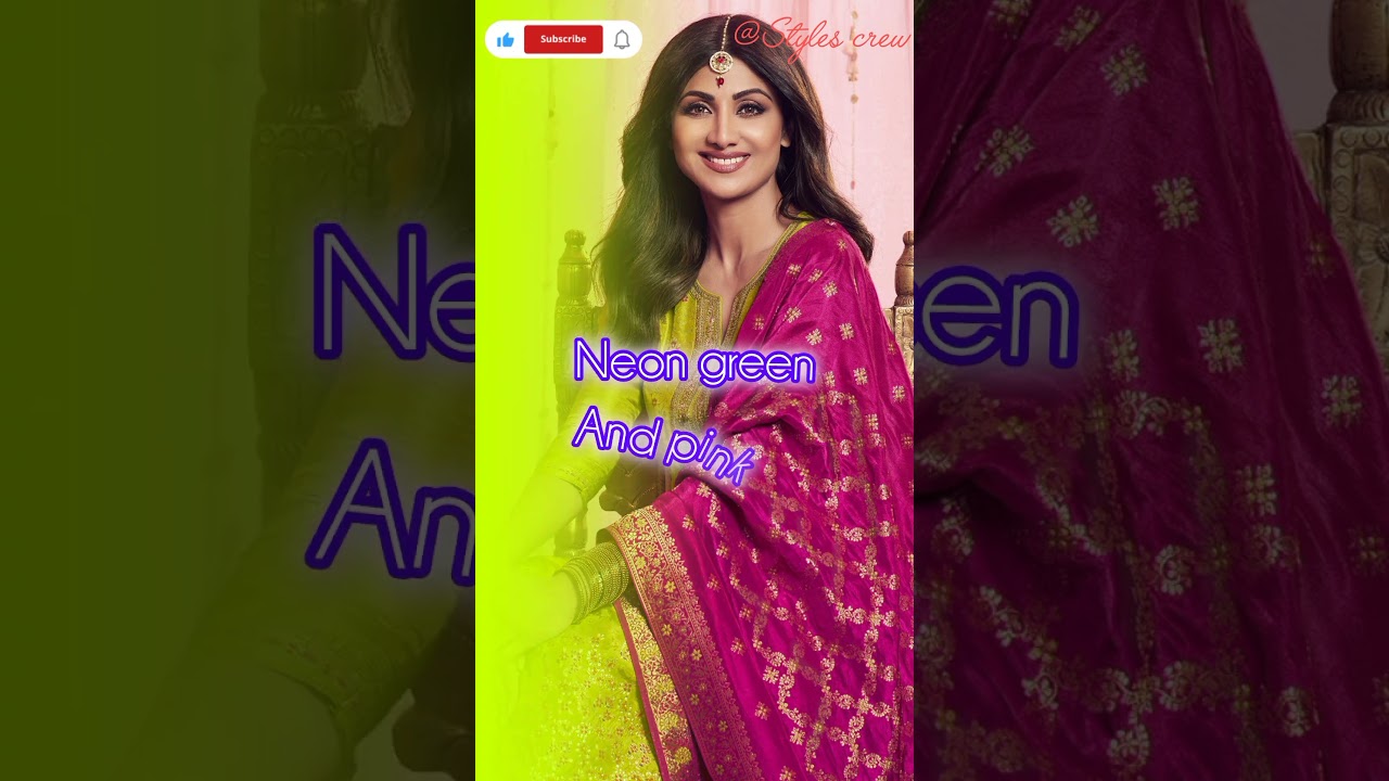 Best Three colour combination for Neon greencolour#dresstoimpress#colourscombination#neongreen#trend