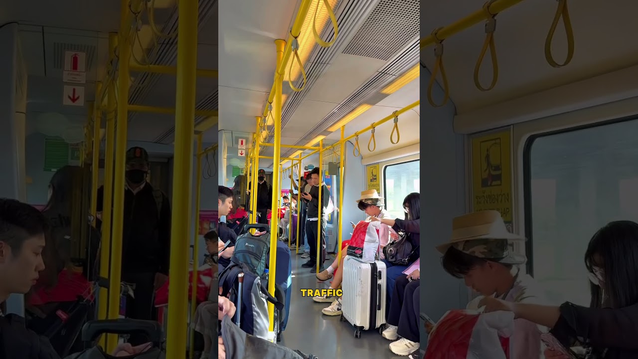 how to get to bangkok from airport, suvarnabhumi airport to Bangkok City #shorts
