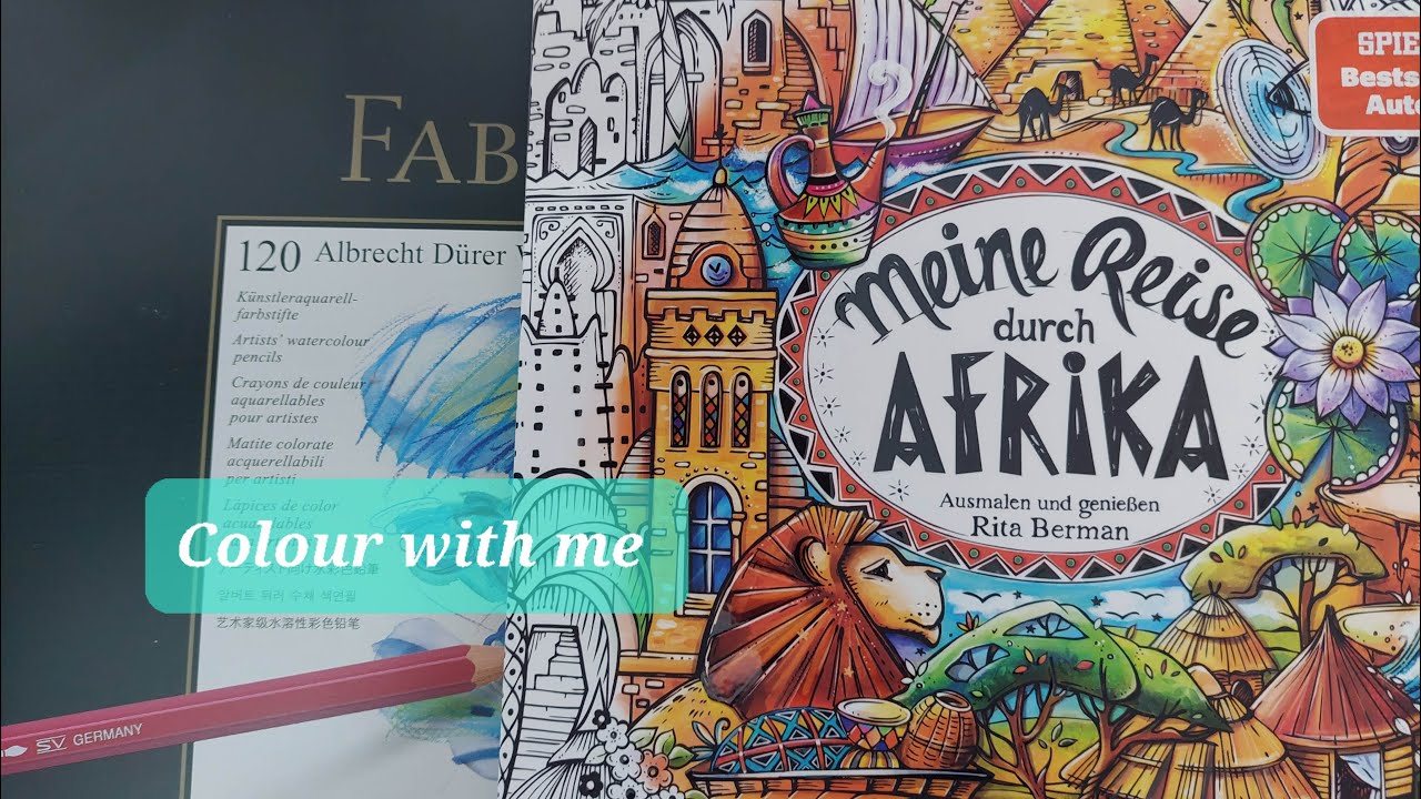 Colour a double page with me in Rita Berman's 'Meine Reise durch Afrika' - Pelican waterfall PRT1