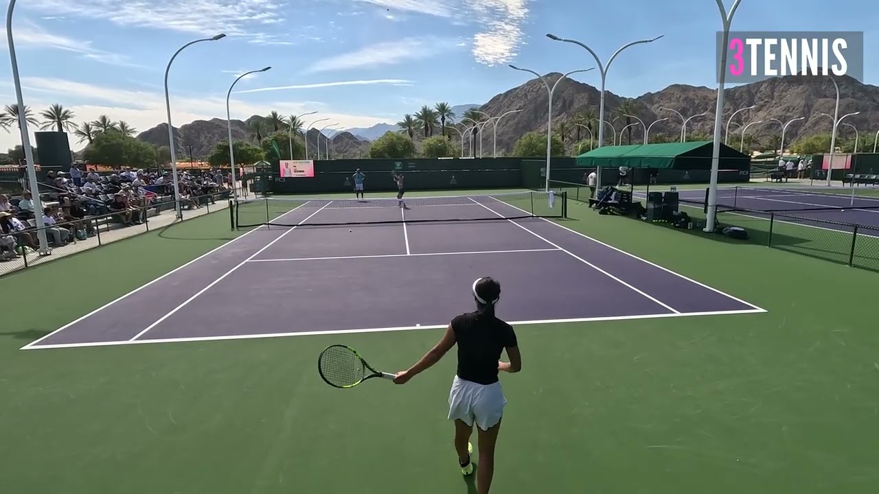 Alex Eala (PHL) and Laura Siegemund (GER) Practice | Indian Wells 2026