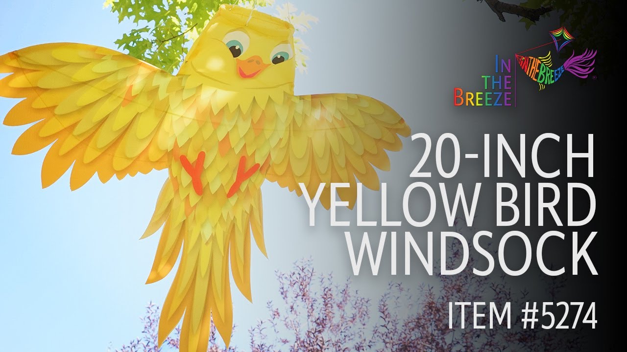 Yellow Bird Windsock| Wholesale Garden Décor | In the Breeze