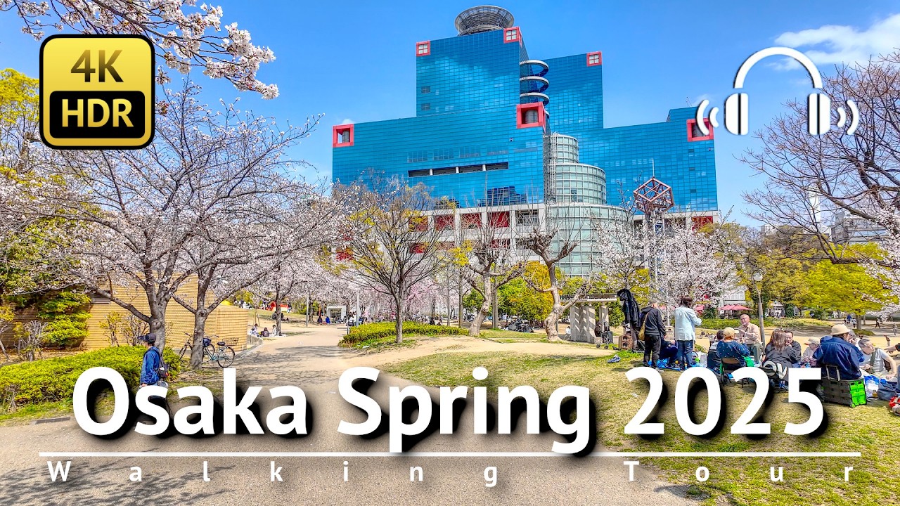 Osaka Spring 2025 Walking Tour [4K/HDR/Binaural]