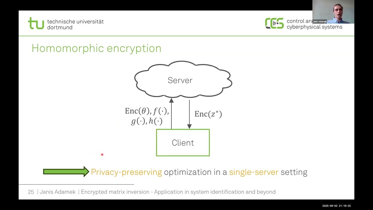 Reliable Encrypted Matrix Inversion - Application in System Identification and Beyond