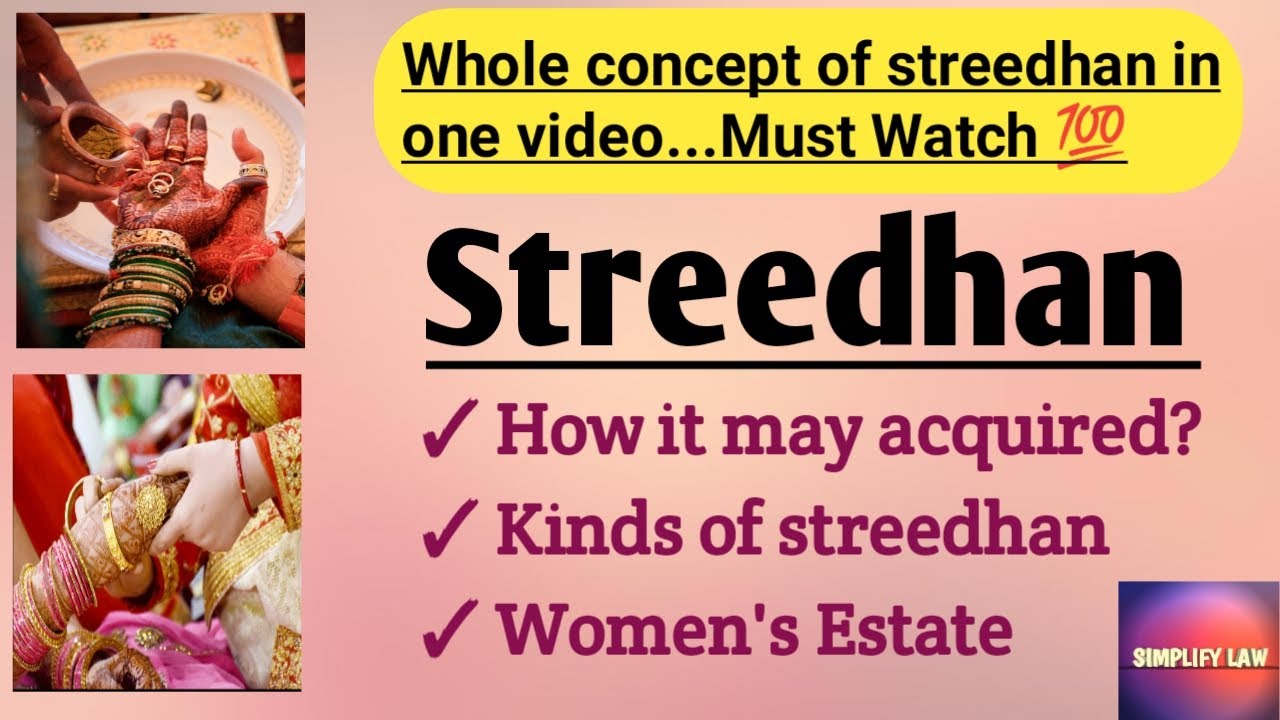 Hindu law from Stridhan | In Hindi | What is stridhan? | Family law |