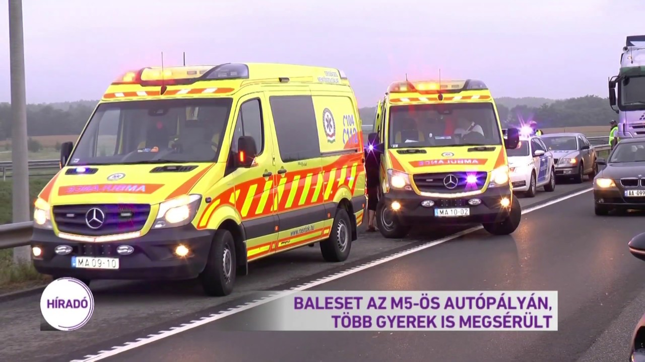 Baleset az M5-ös autópályán, több gyerek is megsérült