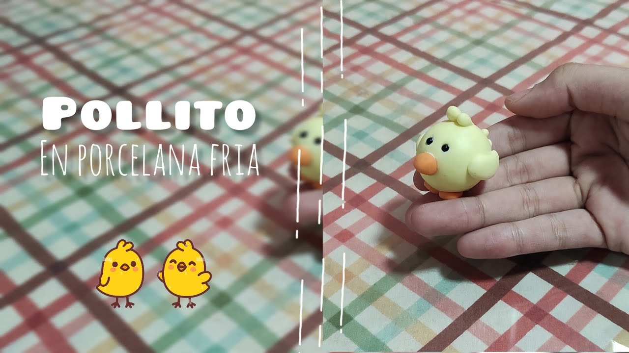 Como hacer un pollito en porcelana fria 🐥