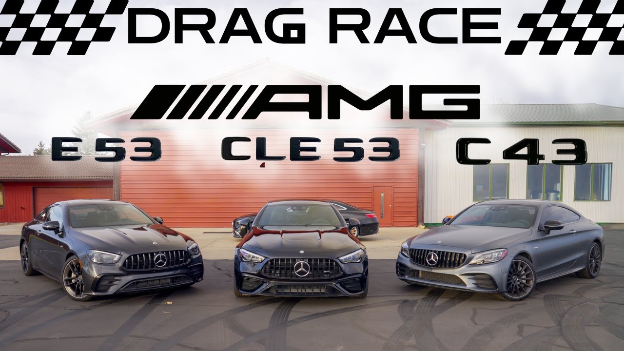 DRAG RACE AMG CLE53 Coupe против AMG C43 Coupe против AMG E53 Coupe