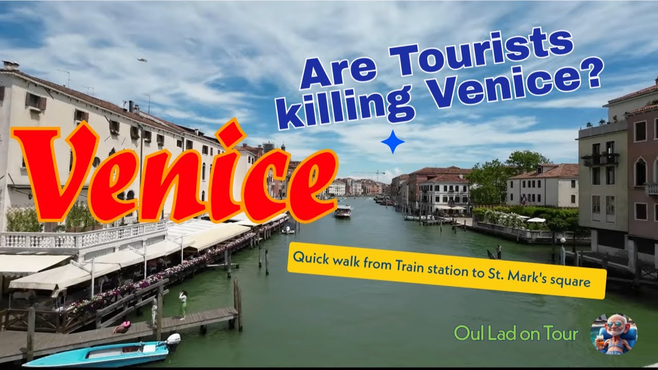Venice Walk: Train Station to St Mark's Square Through the Crowds over bridges and canals in 4K
