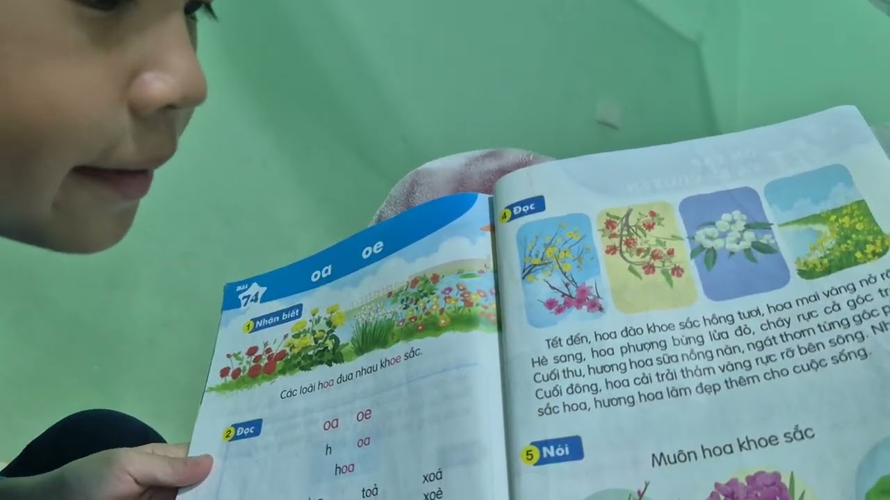 Em đã biết đọc. Sunny 6 tuổi