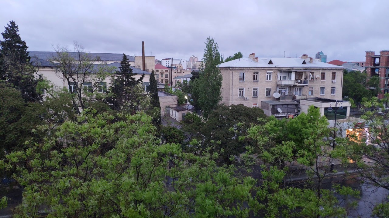 Windy & rainy morning in Baku 10-05-2020