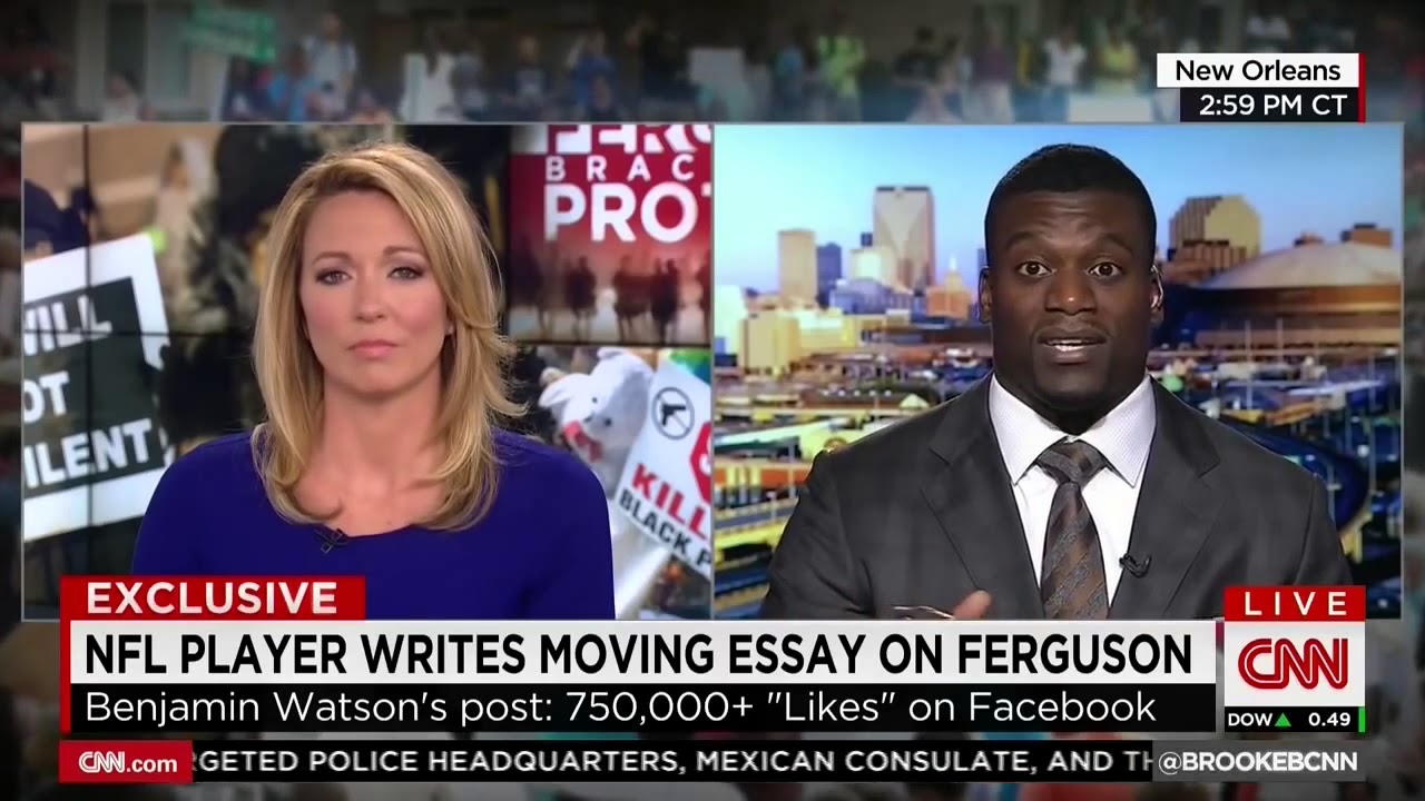 NFL Star Benjamin Watson Mic Cut Off On CNN When He Mentions Jesus Christ