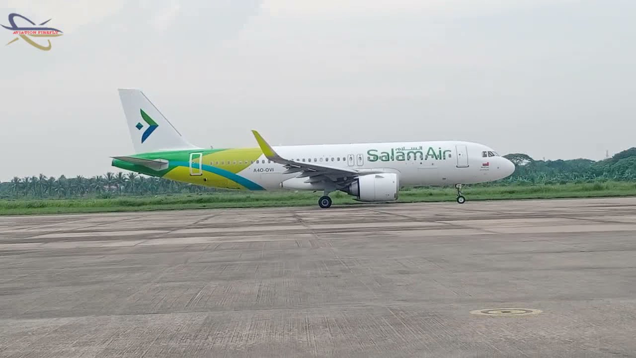 Beautiful Airbus A320neo,Salam Air, Landing, take off and parking.